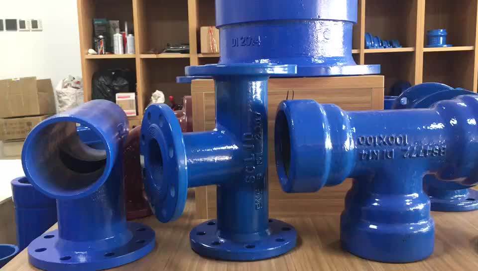 Ductile Iron Pipe Fitting Epoxy Coated All Flanged Equal Tee Buy