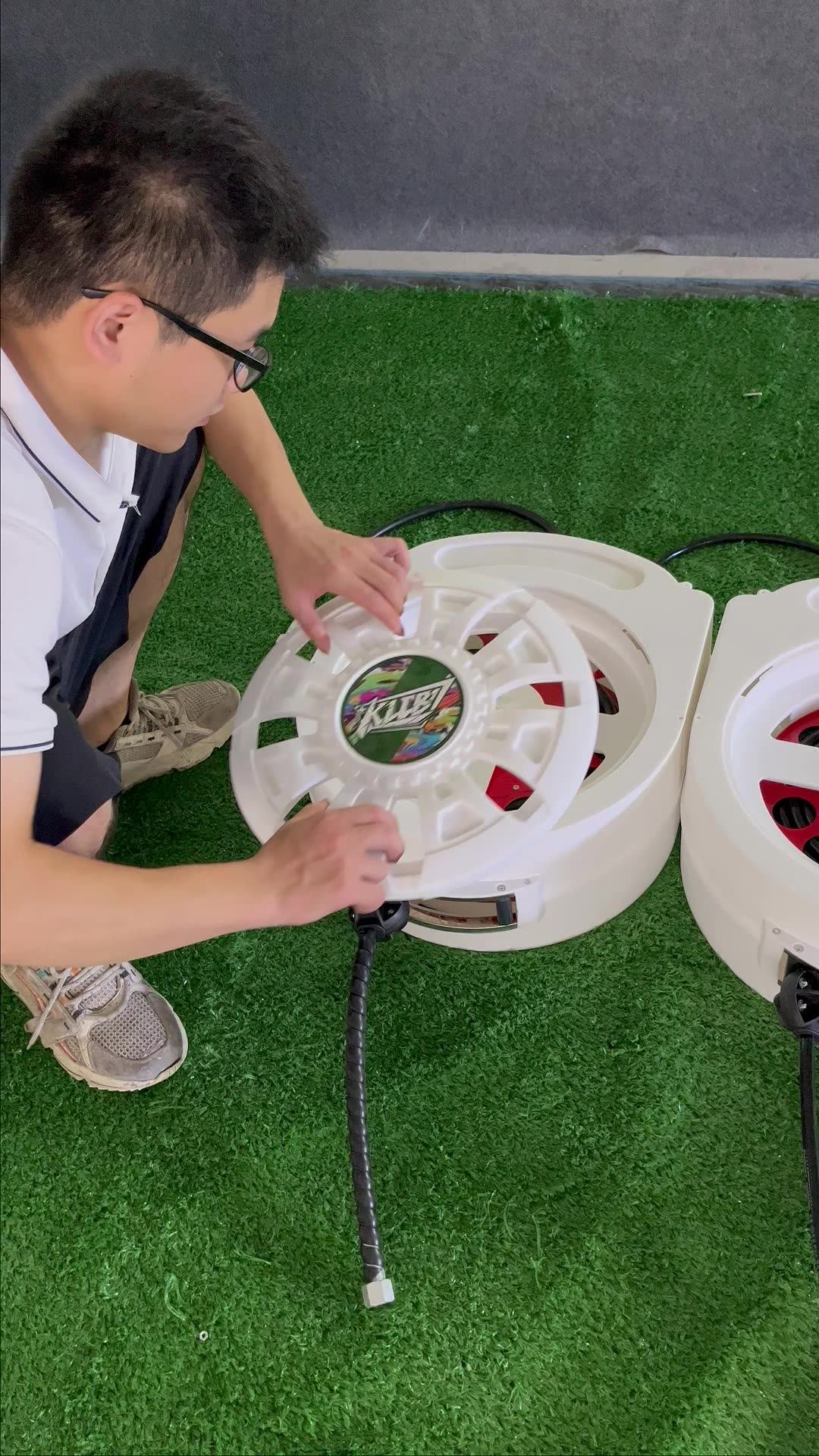 Wallmounted Auto Retractable Air Water Electric Hose Reel Combination