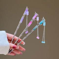 中式古典竹節合金髮簪古風旗袍漢服配飾髮釵國風流蘇步搖盤發頭飾