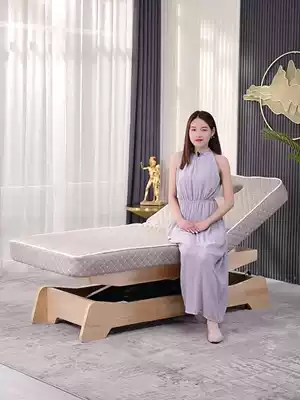 Yu Chang electric lifting beauty bed High-end beauty salon special solid wood massage bed physiotherapy bed ear bed latex