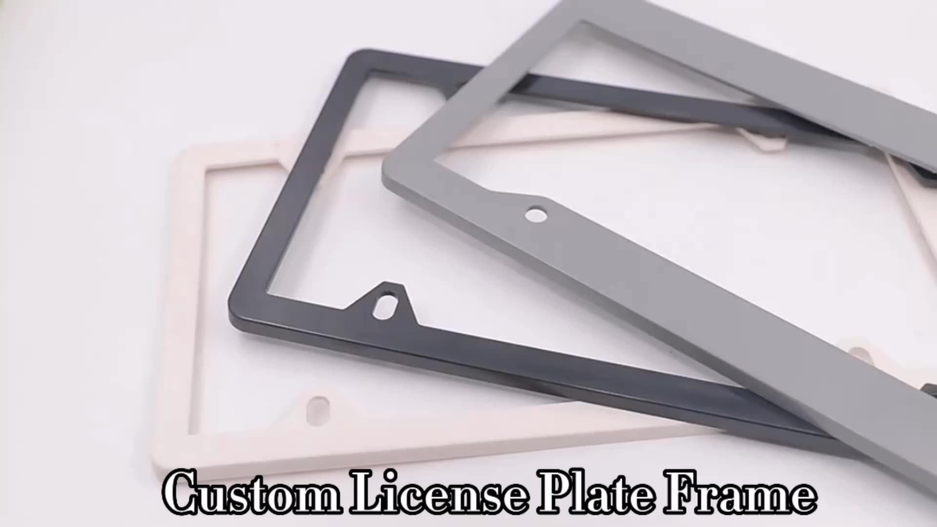 Professional Custom New European License Plate Frame Plastic Durable