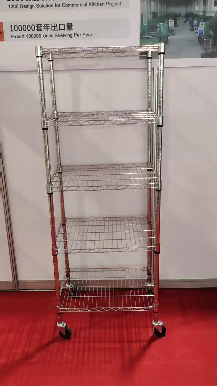 SHELF UNIT 5-TIER CHRM＿並行輸入品 5 Tier Supermarket Shelf, Heavy Duty Storage Shelves, Metal Shelving Unit,  for Kitchen, Store,Garage Organization,A,78 * 40 * 165cm : : Home