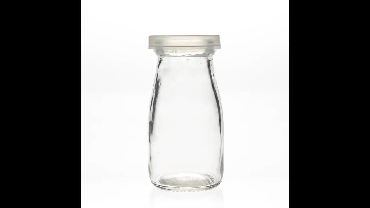 Food Storage Container 100ml Round Empty Jam Bottle 3oz Glass Milk