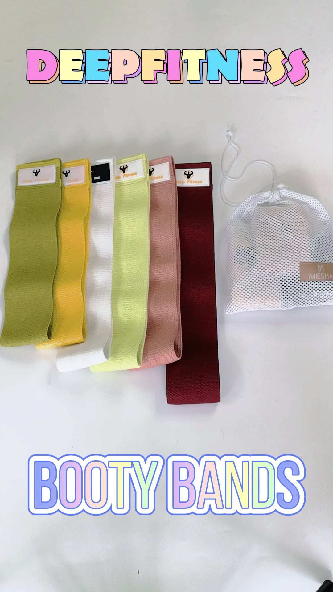 Set Of 3 Hip Thrust Bands Exercise Workout Gym Nude Booty Resistance