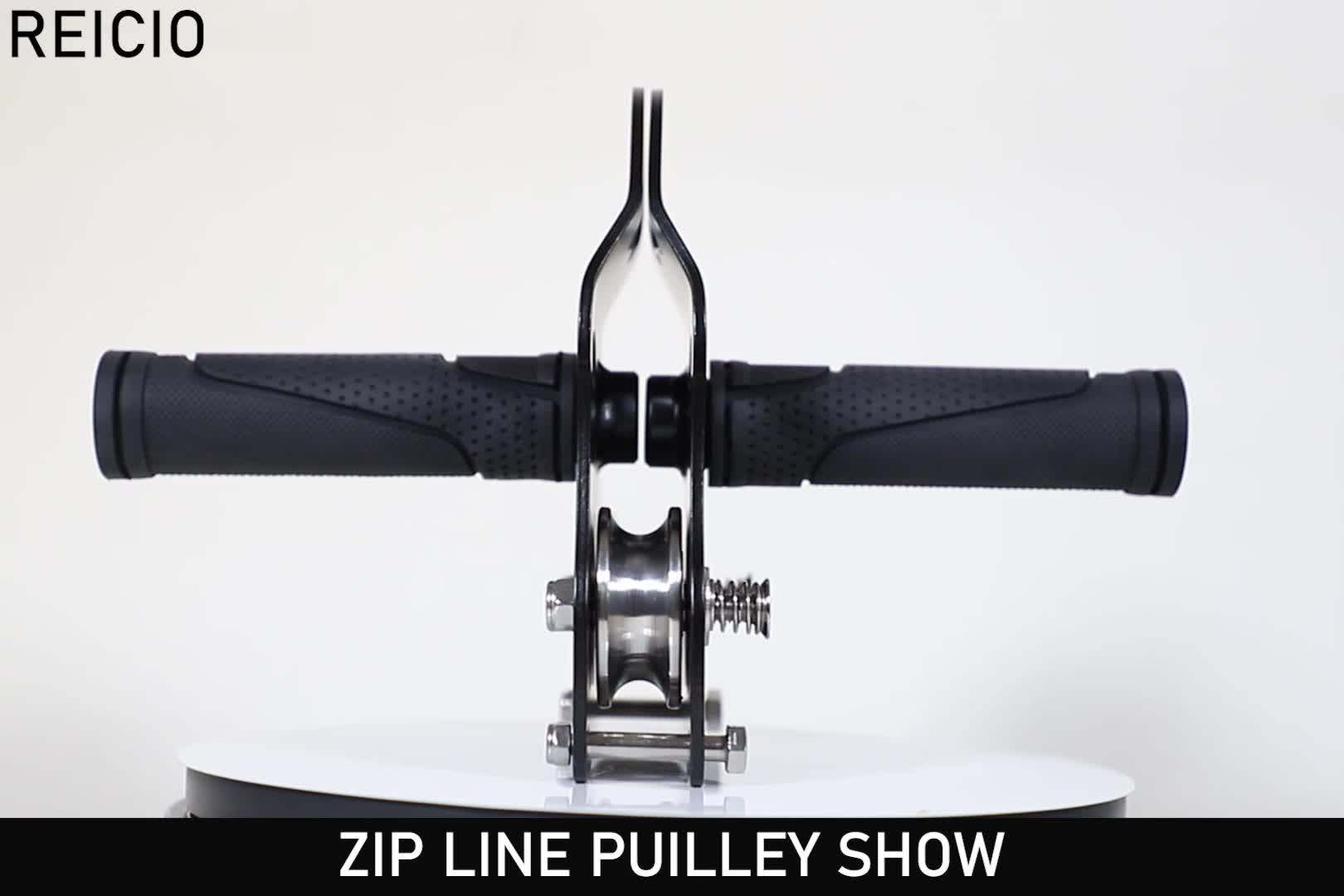 45kn Outdoor Zip Line Pulley For Steel Cable Buy Handle Zip Line