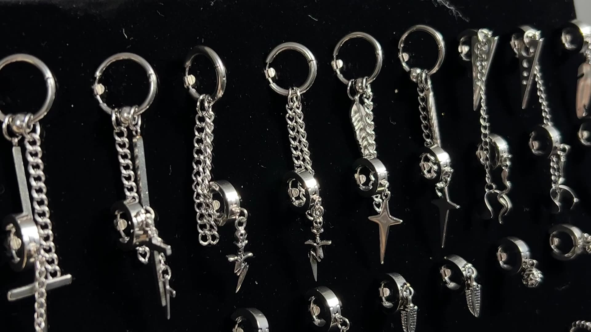 14k Gold Plated Sterling Silver Cross Hoop Huggie Single Earring For