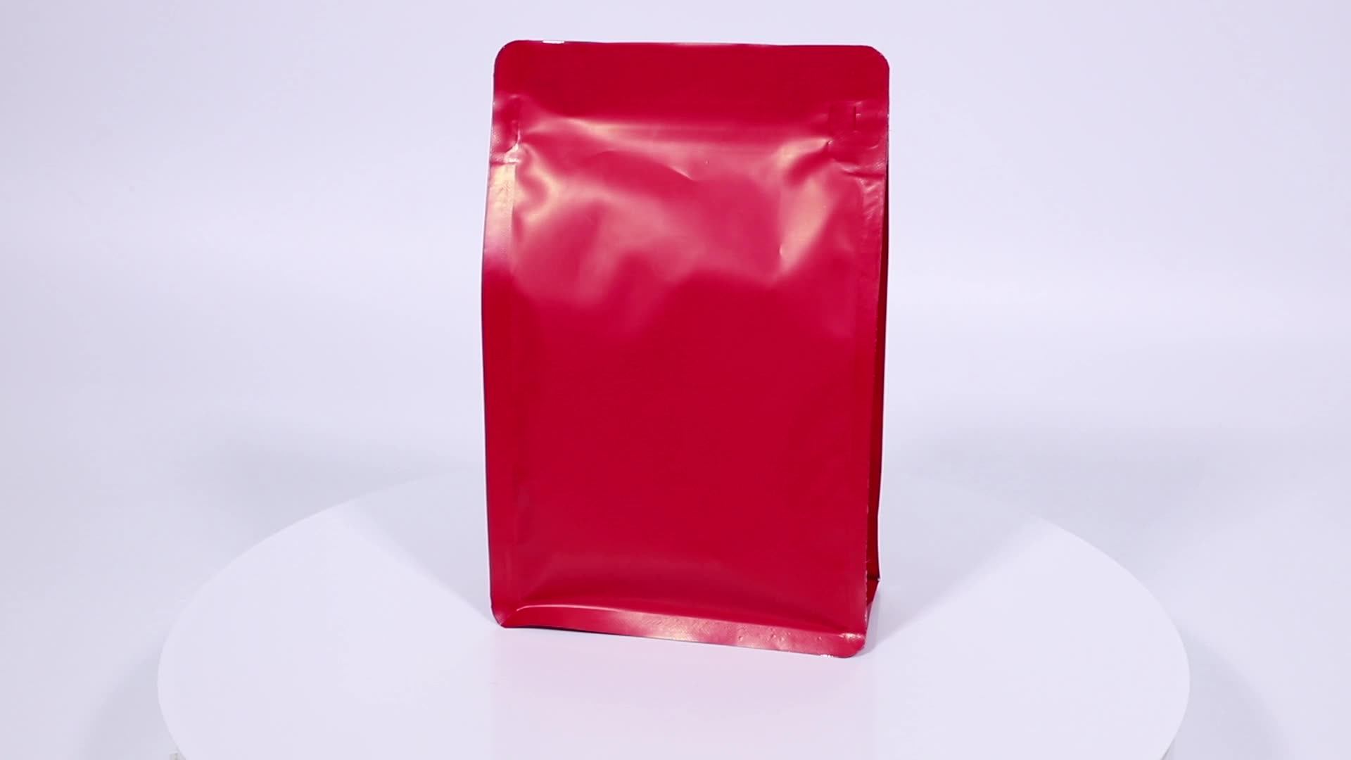 Wholesale 250g 500g Flat Bottom Coffee Bags With Valve/biodegradable Zipper Coffee Packaging