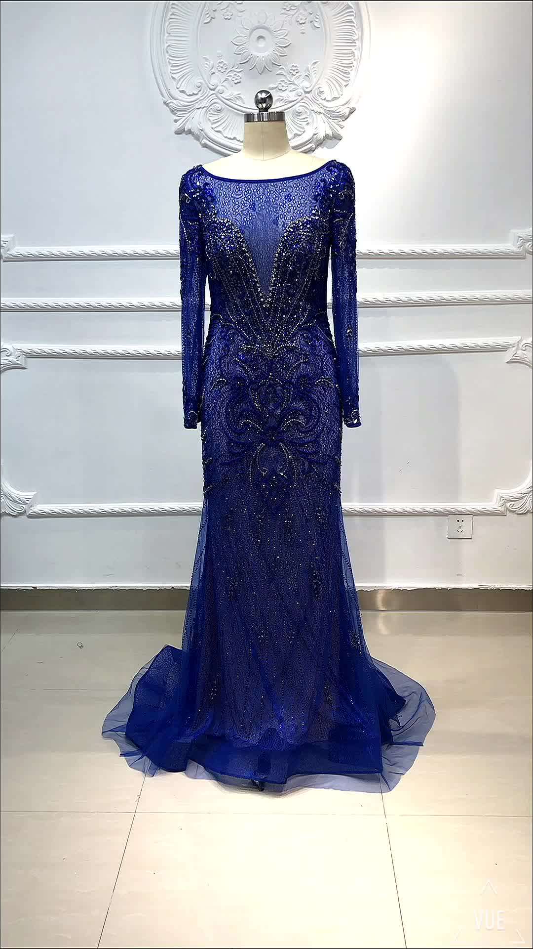 Pevl3132 Top Fashion Shining Crystal Beaded Party Gowns Floor Length