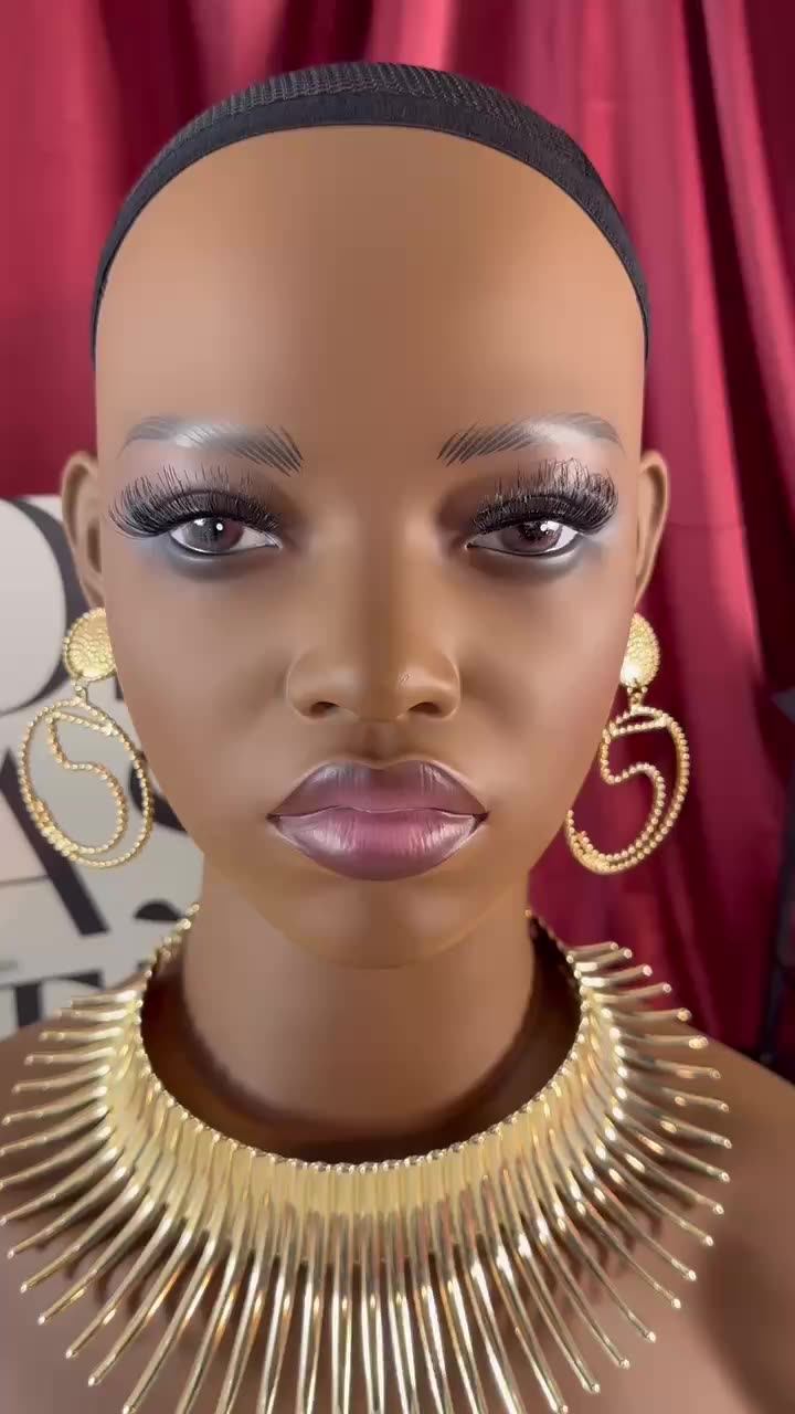 New Design African Black Mannequin Head With Shoulder European American