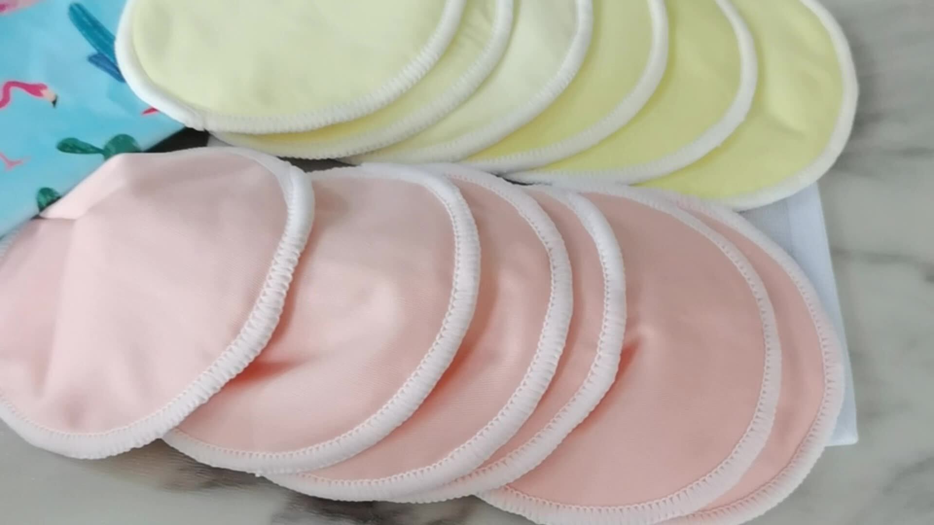 Bamboo Nursing Breast Pads 14 Pack Washable Pads With Laundry Bag Super