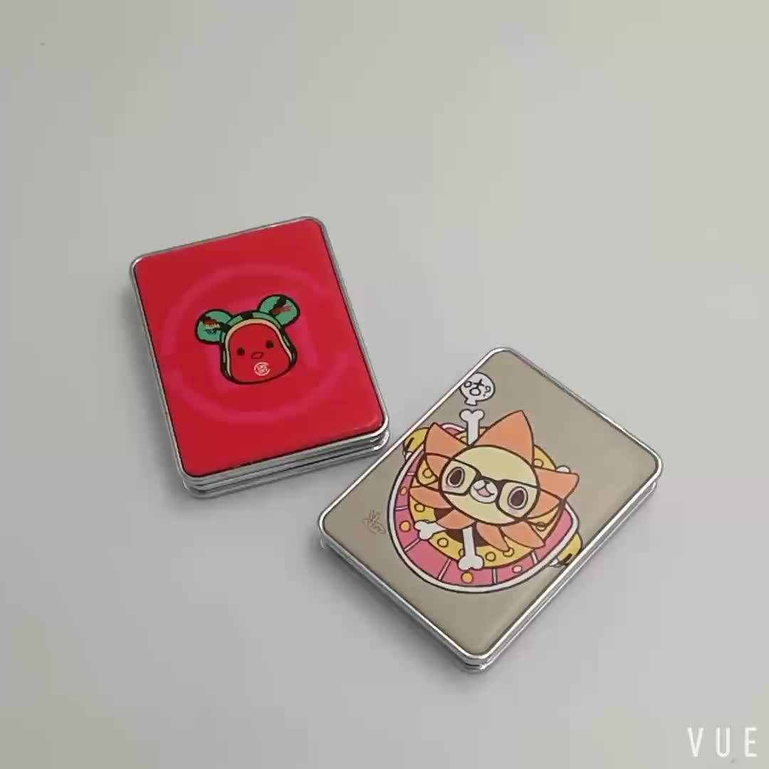 Square Plastic Folding Cosmetic Compact Mirror Make Up Pocket Mirror