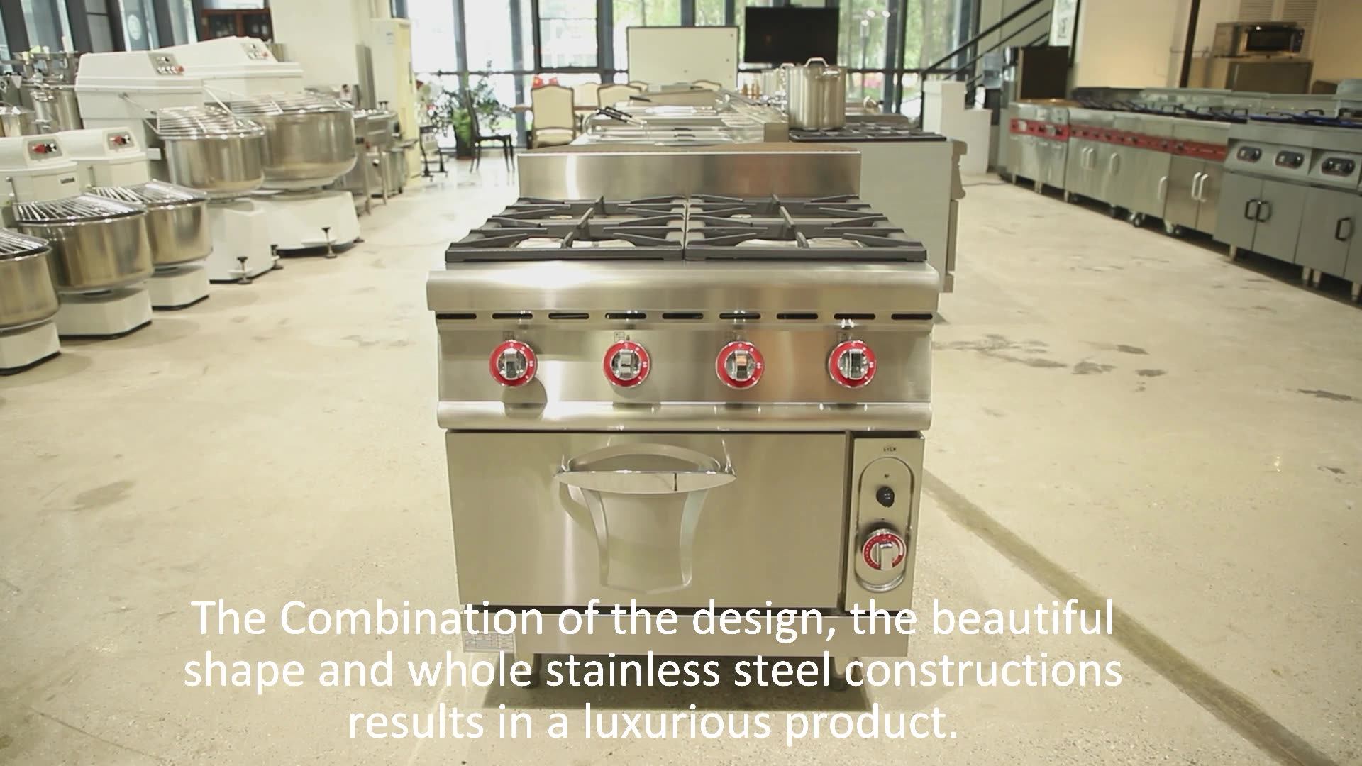 Linkrich 4burner Gas Stove Oven Stainless Steel New Model Gas Cooker