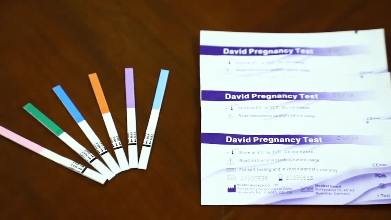Runbio David Positive Hcg Colloidal Gold Urine Midstream Pregnancy Test Buy Hcg Pregnancy Test