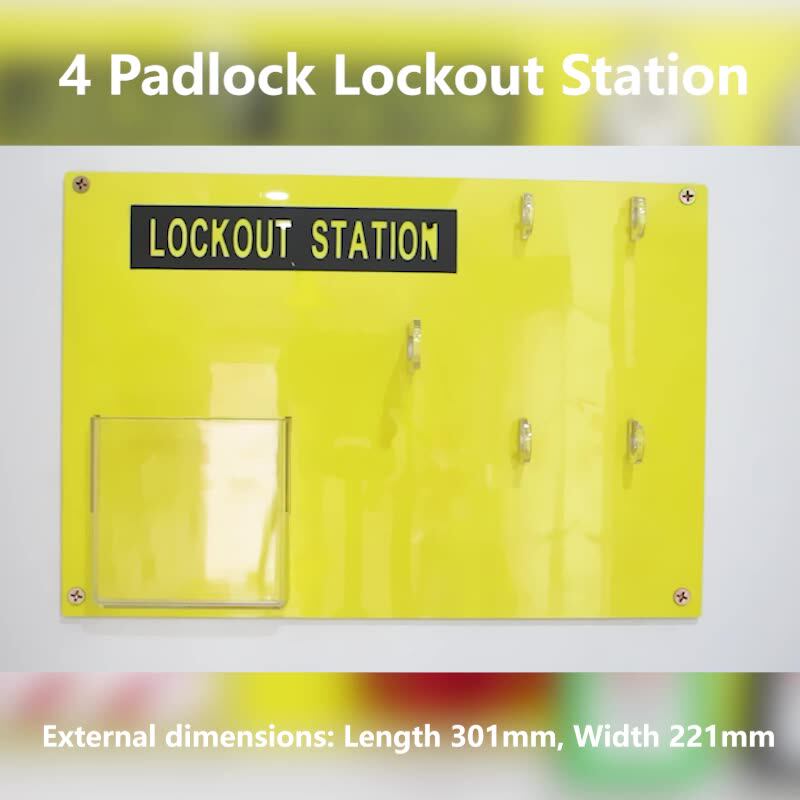 4 Safety Lockout Tagout Padlock Combination Padlock Station With