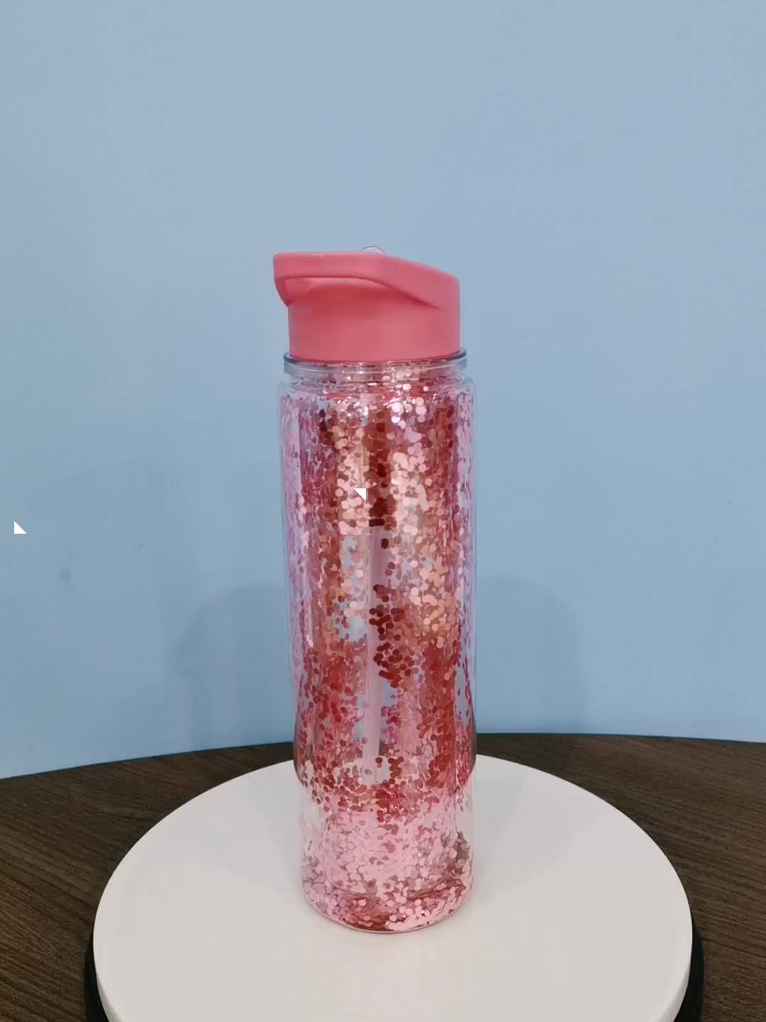 Sparkling Insulated Water Bottle Tritan Clear Plastic Applicable For Boiling Water Custom