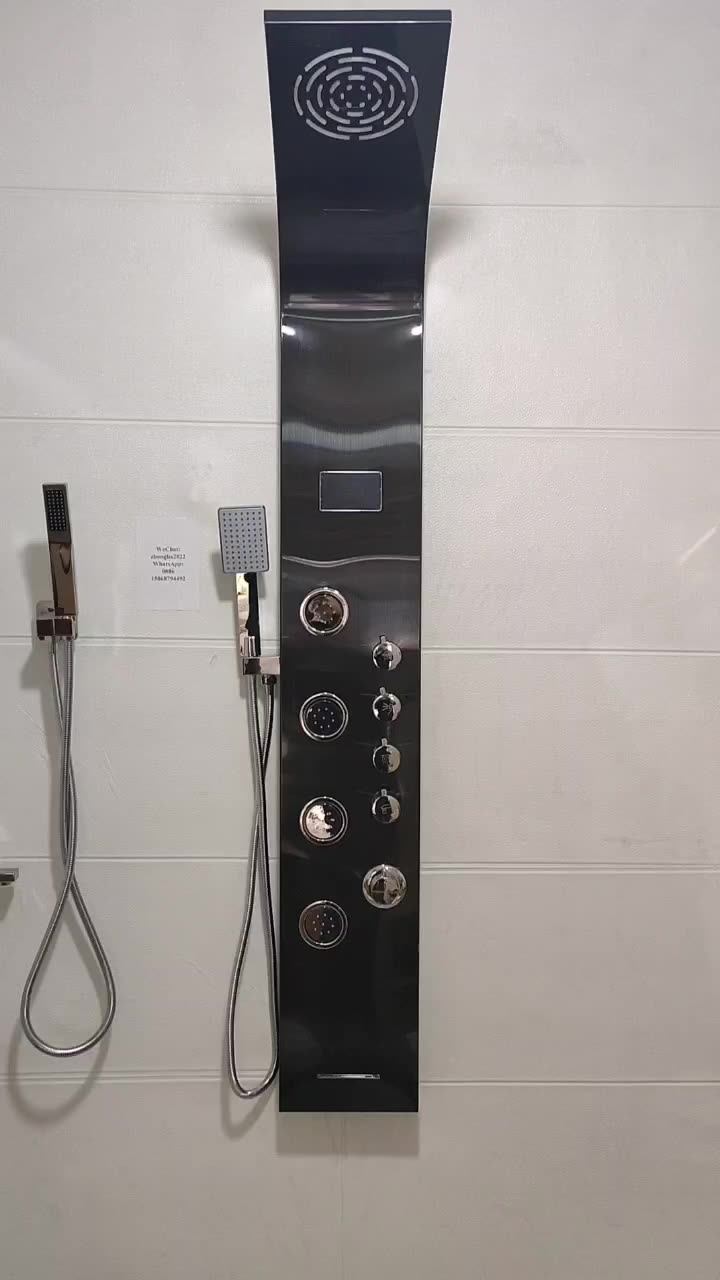 Led Light Spa Massage Jet Shower Panel Tower Waterfall Rain Shower