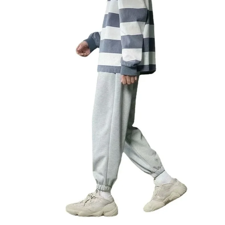 Thin trousers for leisure, plus size, drawstring, loose fit