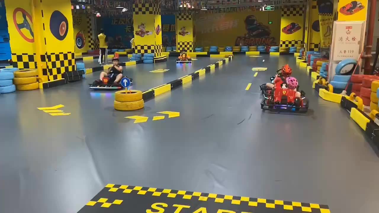Cheap Electric Go Karts For Kids Track Indoor Barrier Karting For