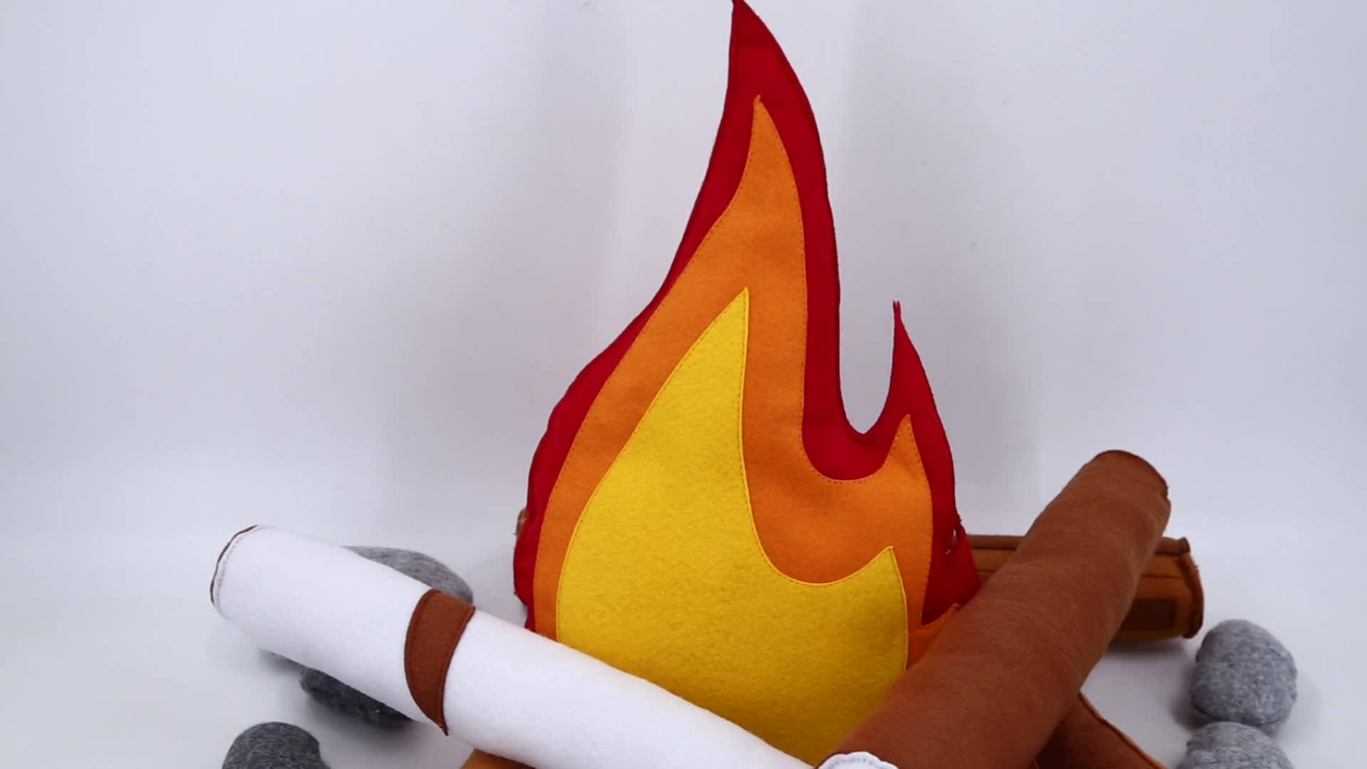 Kids Camping Toys Plush Campfire Dramatic Play Toys For Preschool