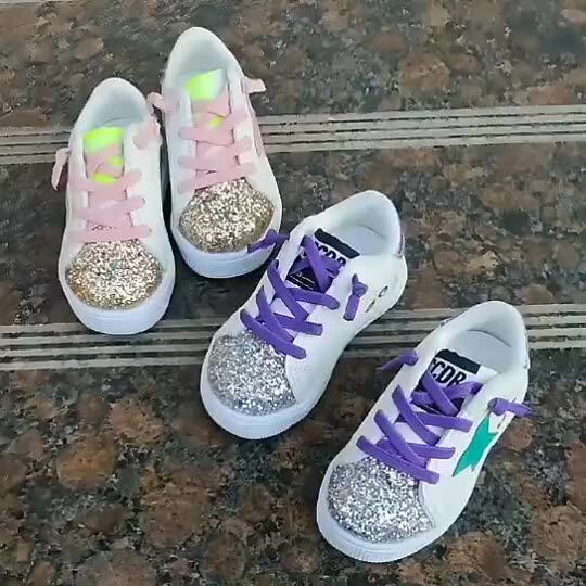 Girls' Casual Shoes, New Fashion Sequin Soft Soled Shoes for Girls