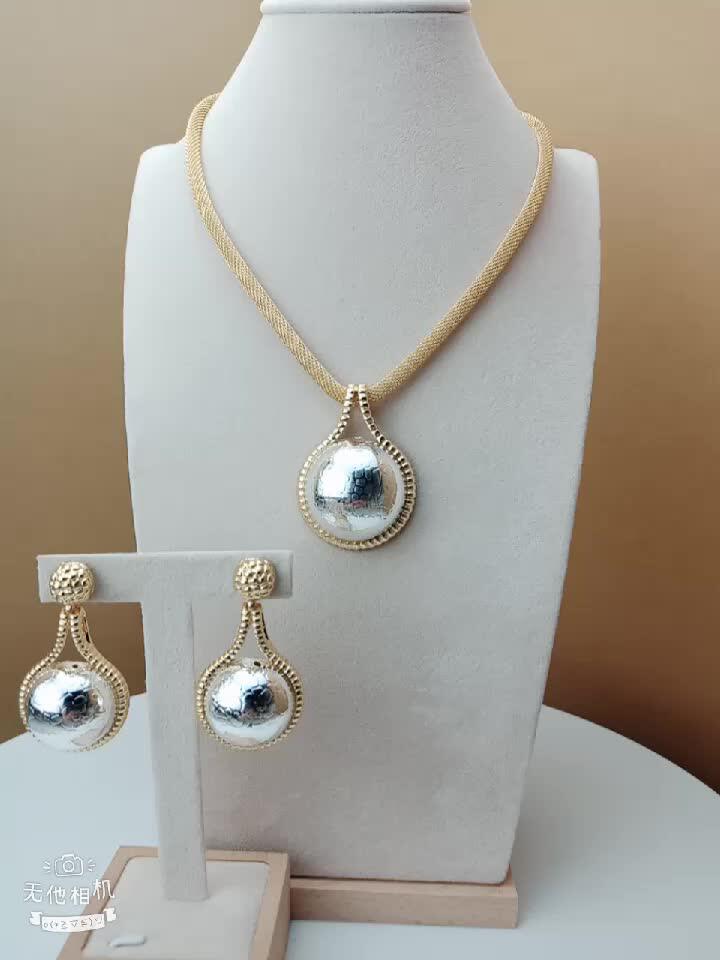 Yuminglai Italian Gold Plated Jewelry Sets Neckless Jewelry For Women