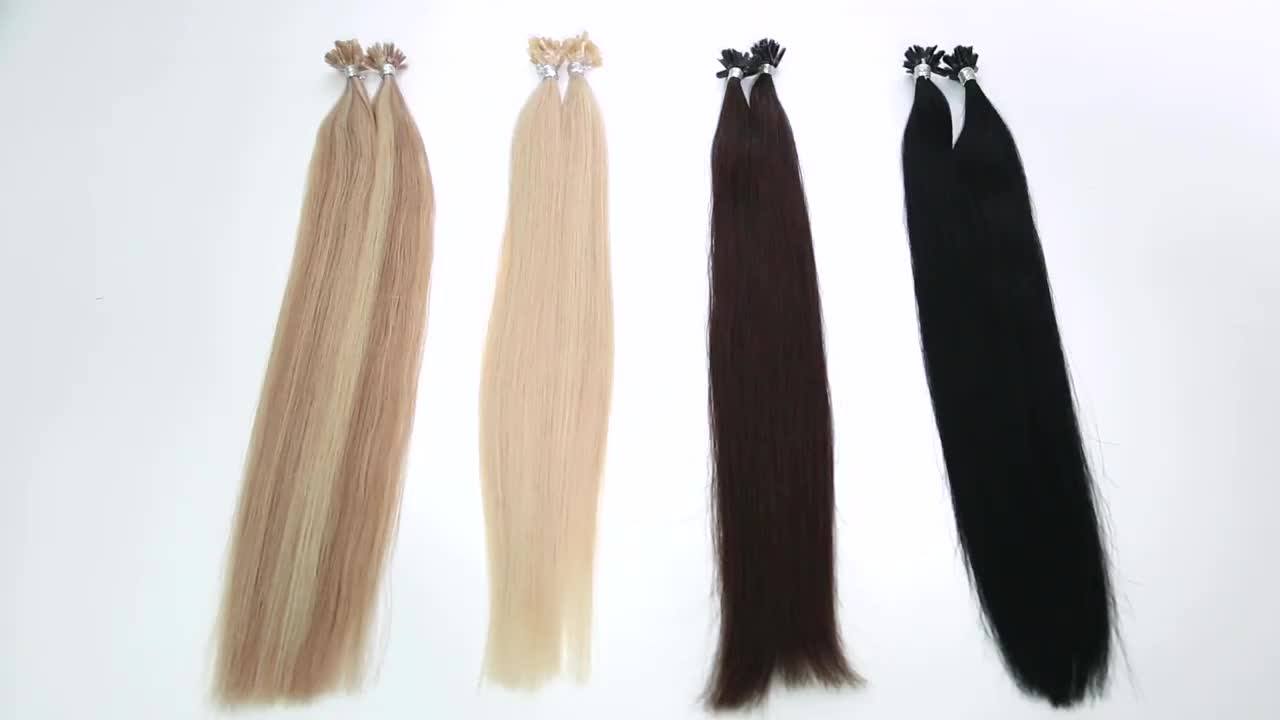 Neitsi 28inch I Tip Hair Extensions Kinky Straight Double Drawn I Tip