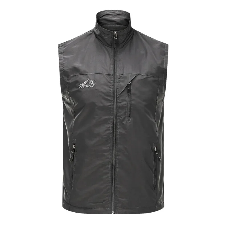 Men's Vest Multifunctional Photography and Videography Mesh Fishing Vest with Multiple Pockets Summer Style Large Pockets Back Vest