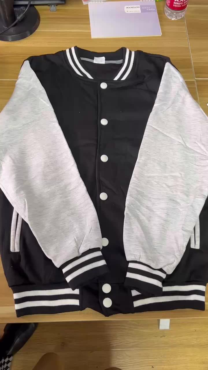 Oem Private Label Baseball Varsity Jackets Cotton Polyester Blank Plain