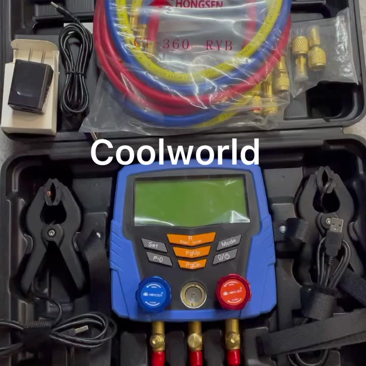 Hs350a Hongsen Digital Refrigeration Vacuum Pressure Gauge Meter