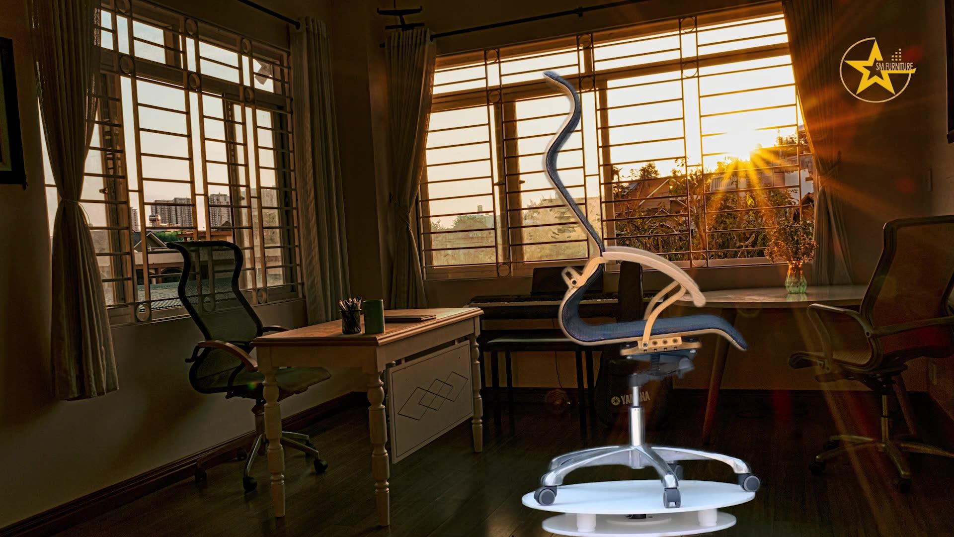 Victoria High Back Mesh Office Chair Model S20238,Aluminum Frame