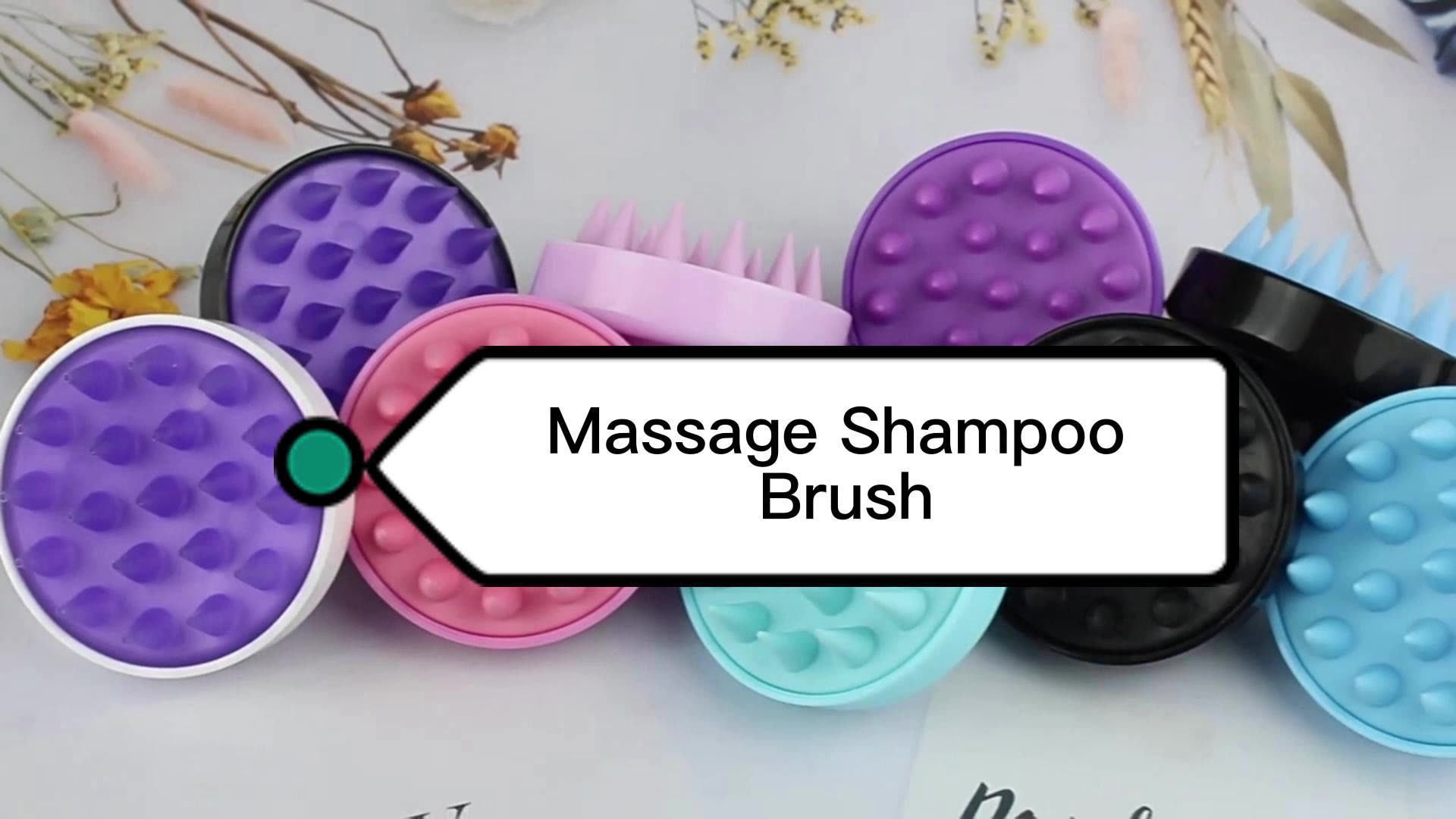 Oem Scalp Care Head Scrubber Handheld Soft Silicon Hair Brush Hair