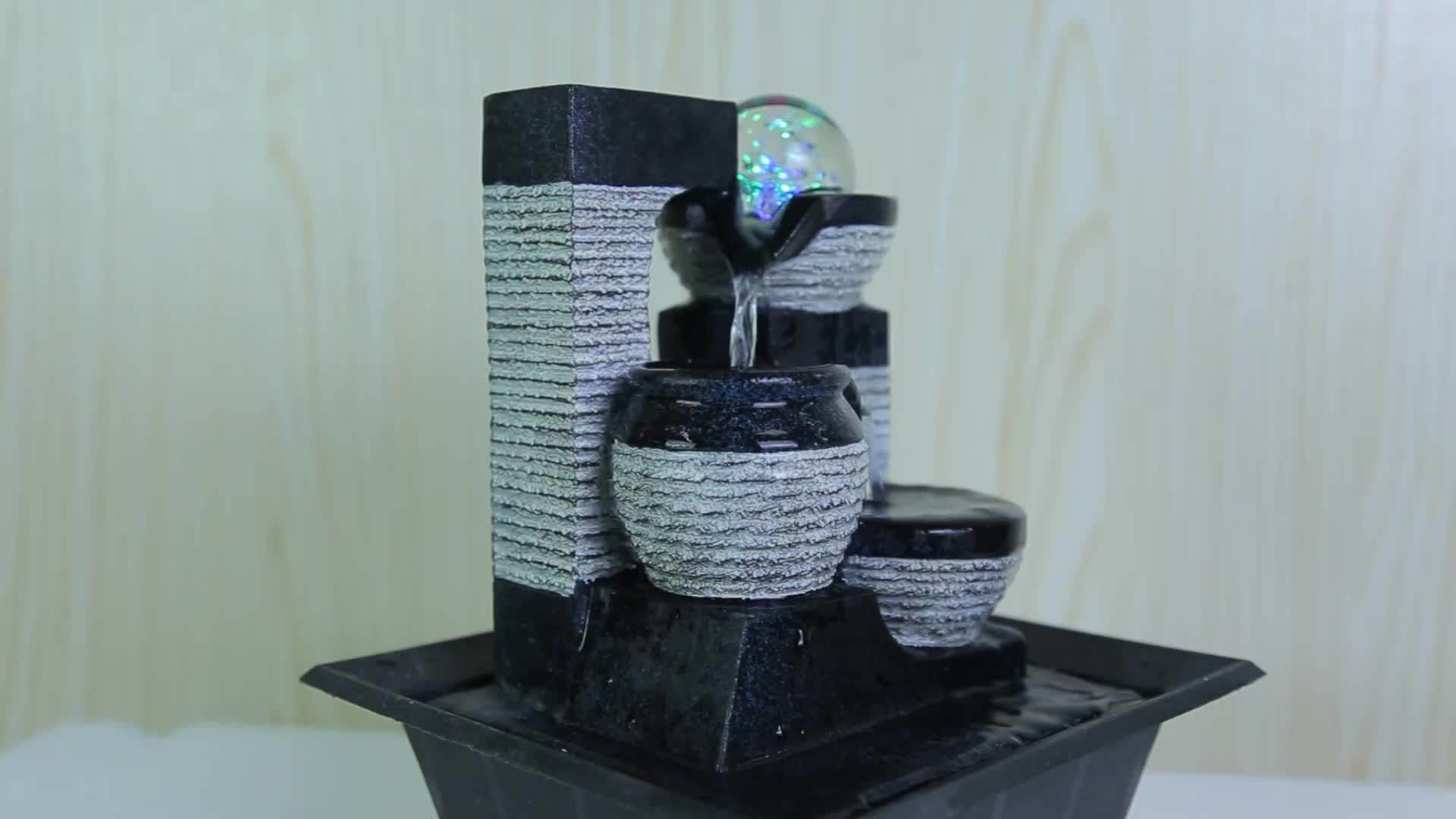 Fengshui Home Decor Tabletop Electric Waterfall Rotating Ball Water