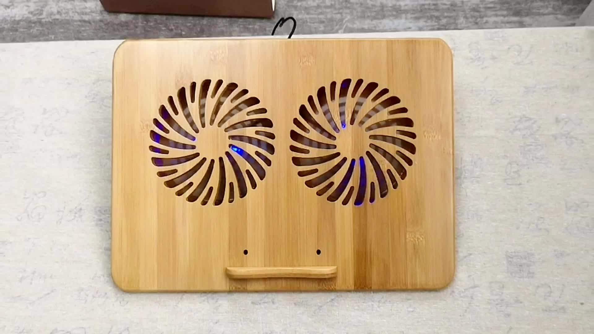 Environmentally Friendly Laptop Cooler Fan High Quality Laptop Stand With Cooling Fan Bamboo