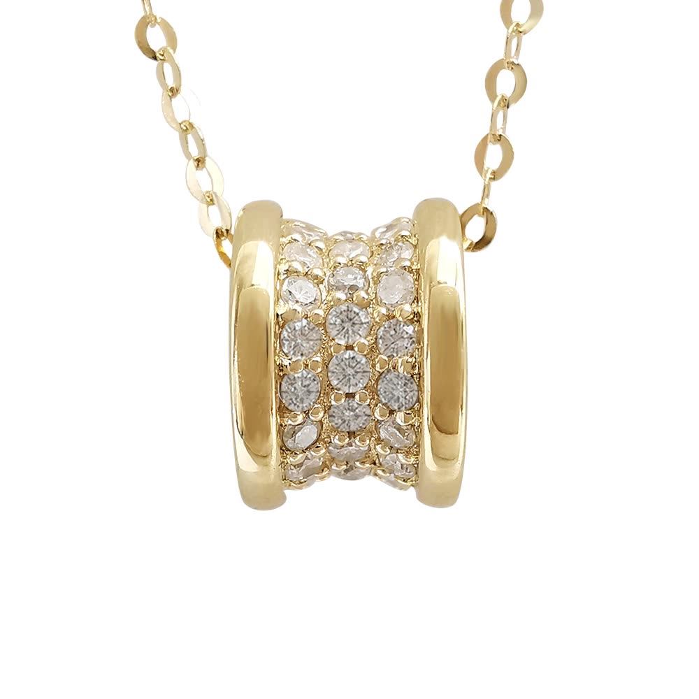 18k Au750 Pedant Gold Necklace Lab Grown Diamond Necklace Fine Jewelry