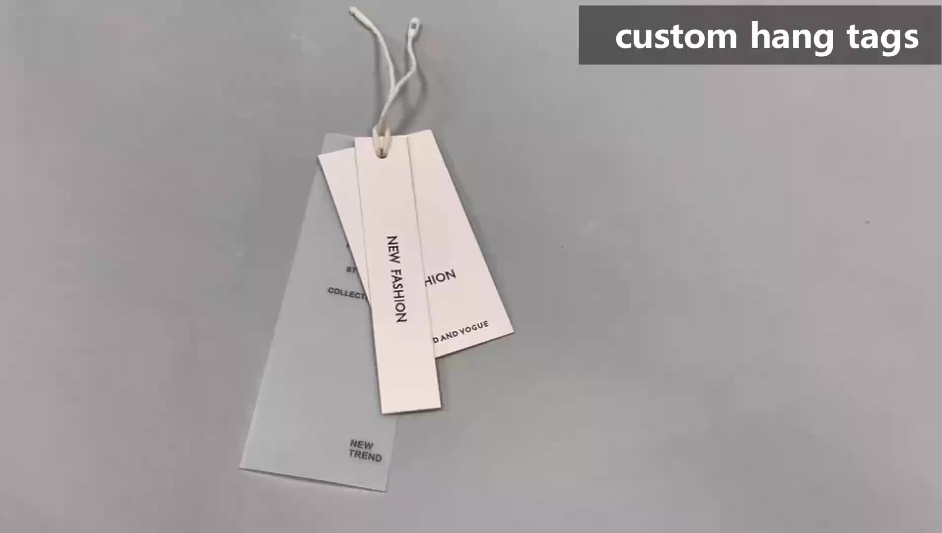 Eco Friendly Letterpress Hang Tag Recycled 800g Coated Art Paper Logo