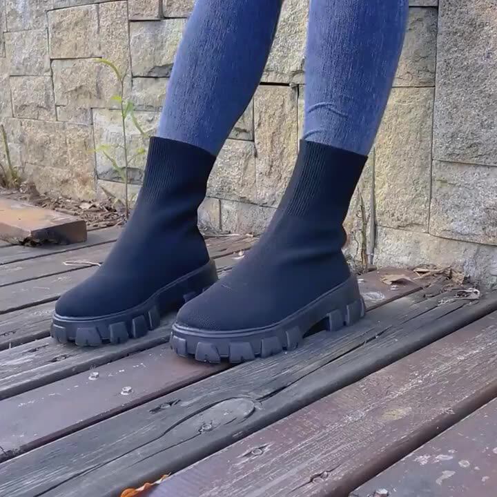 platform sock shoes