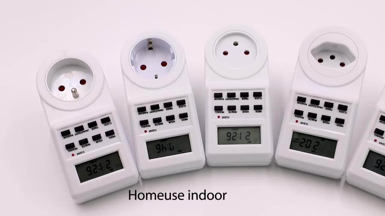 Eu Type F Standard Weekly Programmable Digital Kitchen Timer Switch
