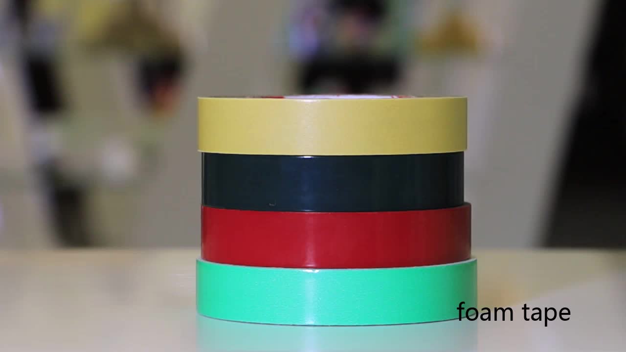 Ginnva Double Side Black Foam Tape Green Release Liner Good Adhesion