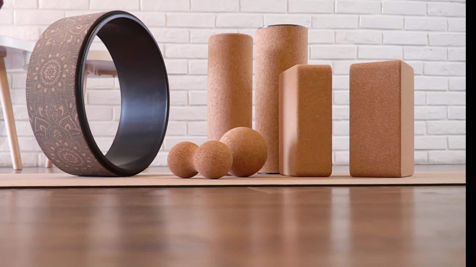 Custom Logo Eco Friendly Fitness Triangle Shapes Natural Wooden Cork Yoga Block Buy High