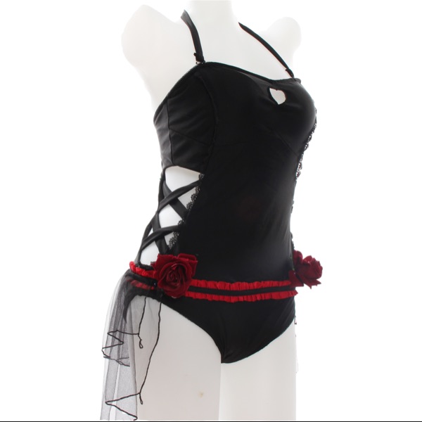 Japanese Harajuku Vintage Gothic Punk Sweet Lolita Heart Rose Swimwear Swimsuit eBay