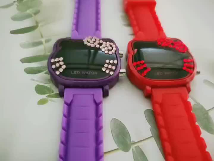 Jam Tangan Digital Anak Perempuan,Jam Tangan Silikon Anak Cantik Kartun