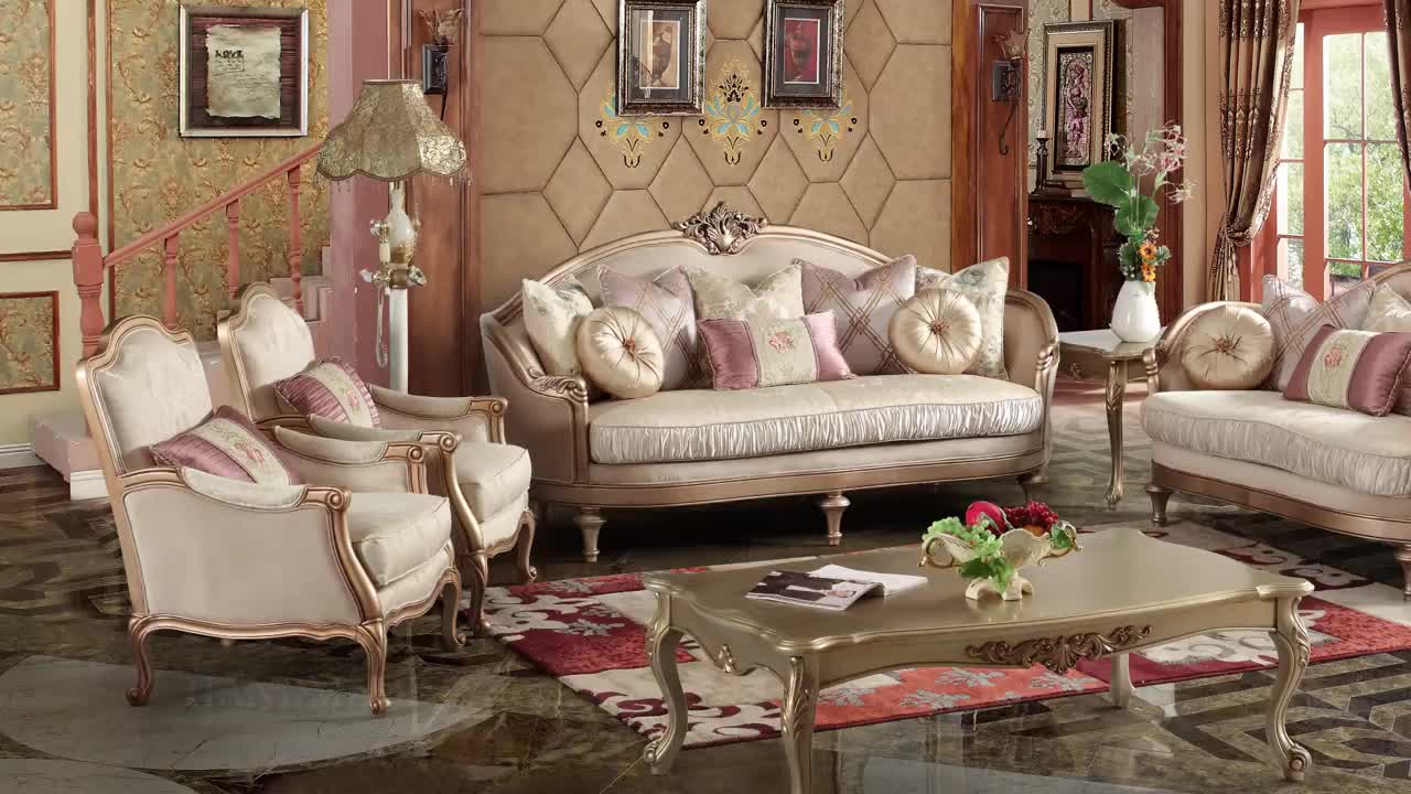 Luxury Royal American Design Style Sofa Set Living Room Furniture With