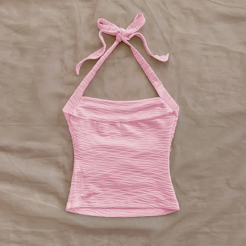Cross-border foreign trade Amazon women's clothing 2025 summer new European and American style small backless strapless tops for women