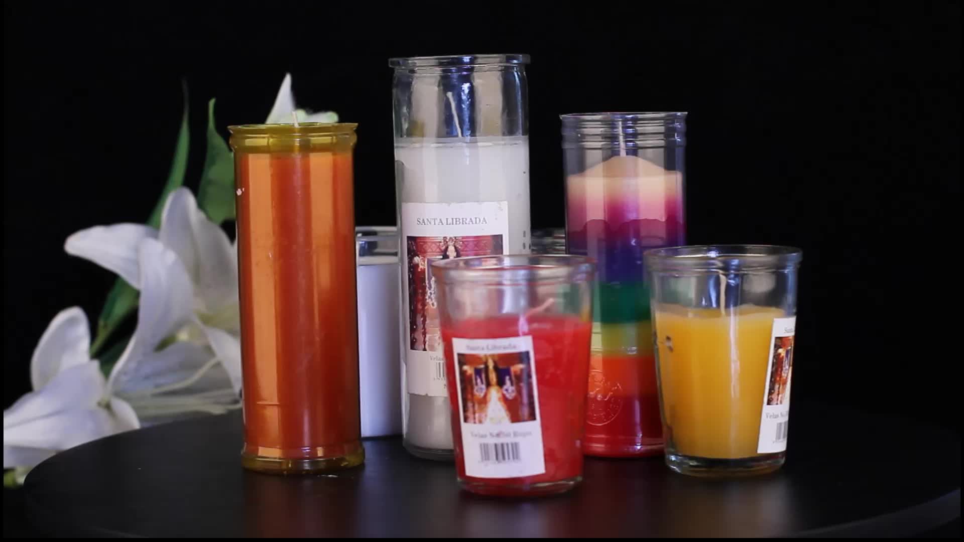 Amazon Online Shopping Customised 7 Days Glass Jar Cemetery Memorial Votive Candle For Church