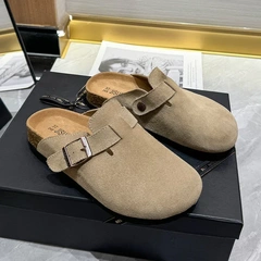 Thick Bottom Bunk Shoes Half Slippers Women 2024 Autumn and Winter New Retro One Foot Kick Toe Slipper Heel Increase Bunk Shoes 