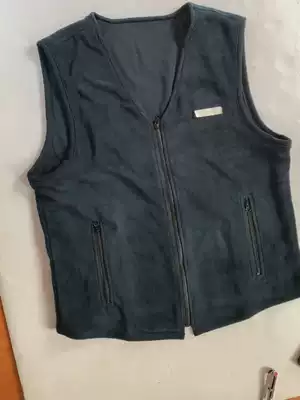 Vest vest navy blue fleece warm and cold winter zipper base cardigan velvet man