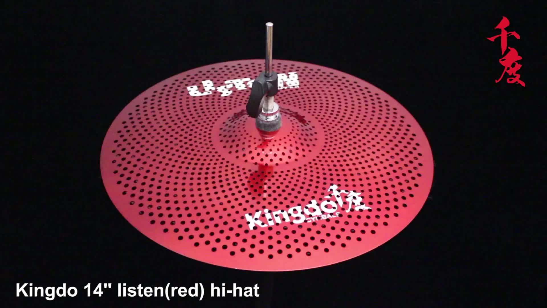 Red 14" Hihat Low Volume Cymbals Quiet For Drum Set Buy Red Cymbals