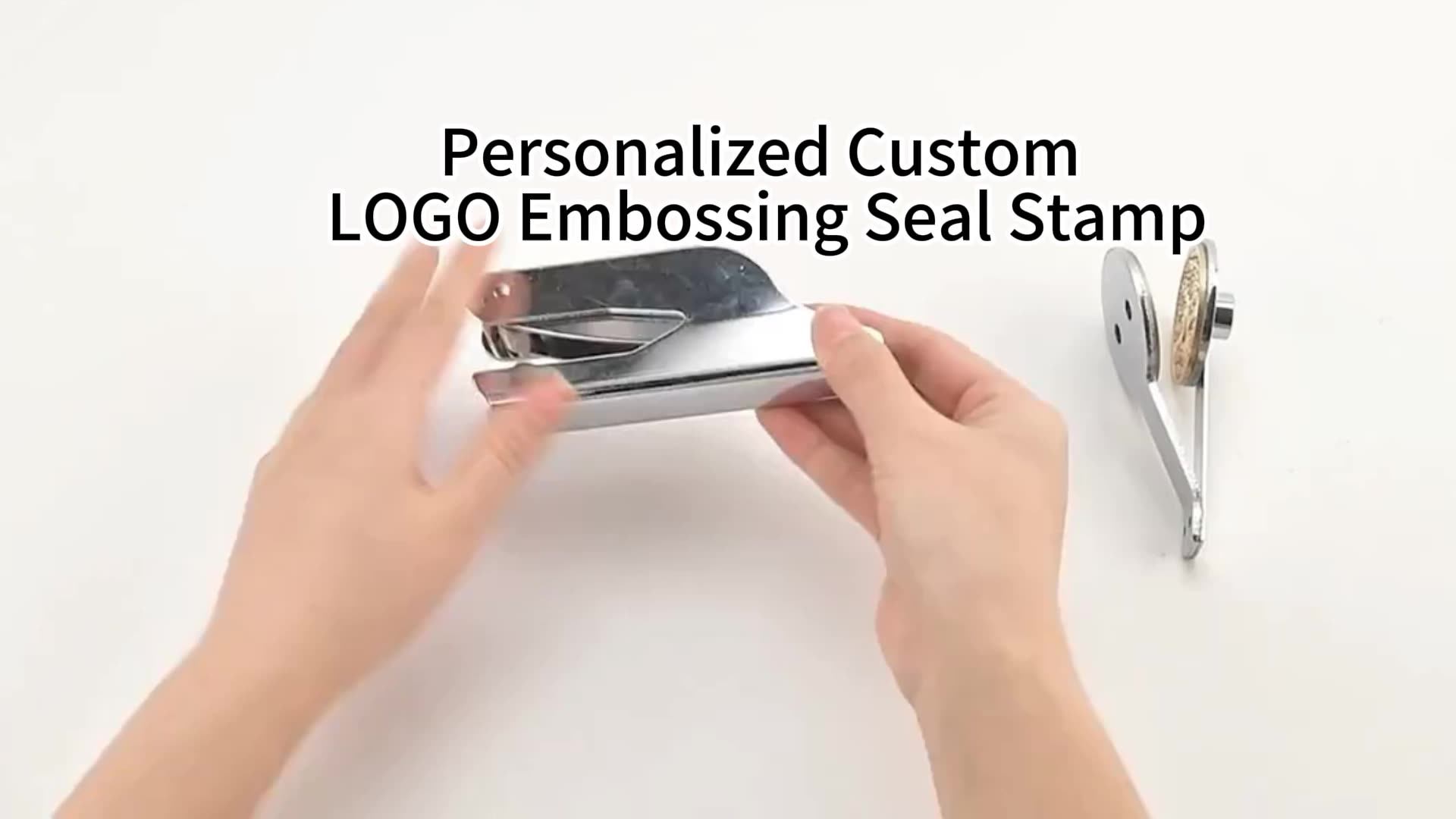 Embosser Sticker Paper Certificate Seal Personal Logo Metal Handle