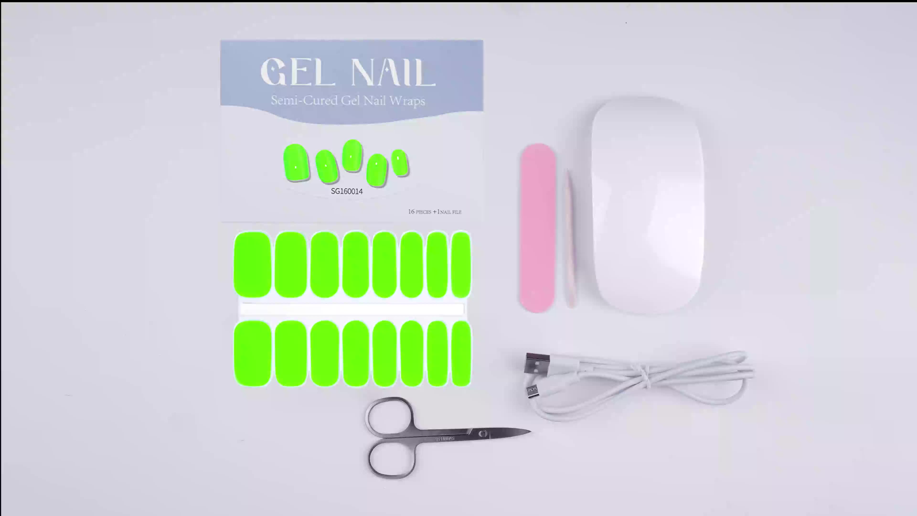 Huizi Gel Nail Wraps Wholesale Semicured Gel Strips Solid Color Design