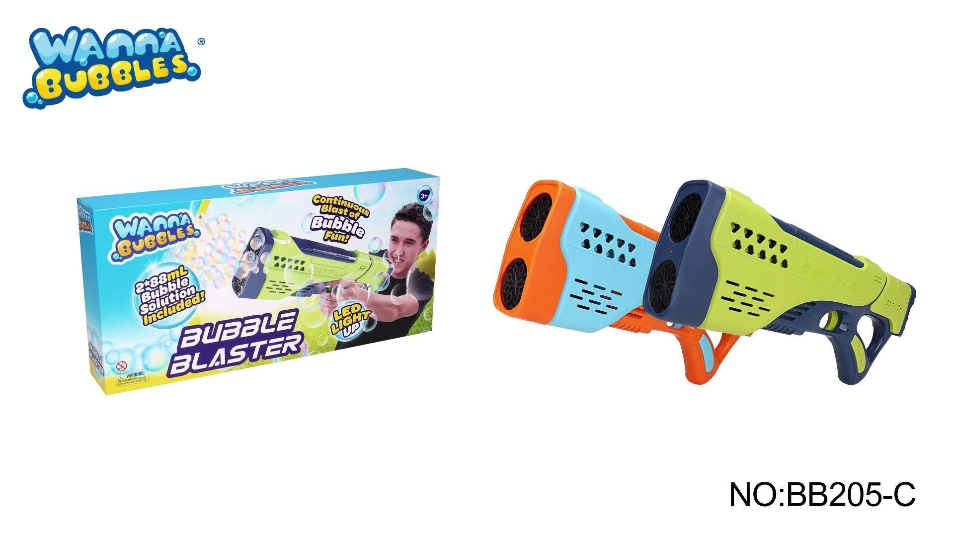 Rocketelectric Bubble Gun Lightup Plastic Bubble Machine For Kids